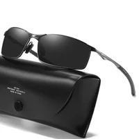 Солнцезащитные очки Мужские фотохромные, поляризационные, квадратная металлическая оправа, UV400, для вождения, занятий спортом на открытом воздухе, велоспорта