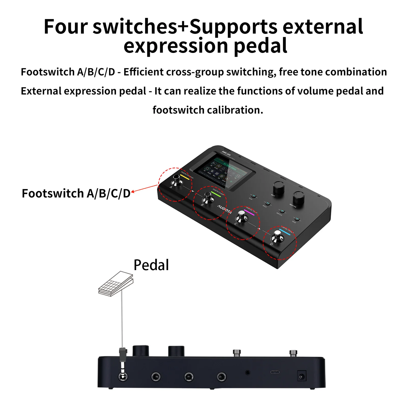 Udota Ame 200 ギター マルチエフェクター チューナー ドラム ルーパー
