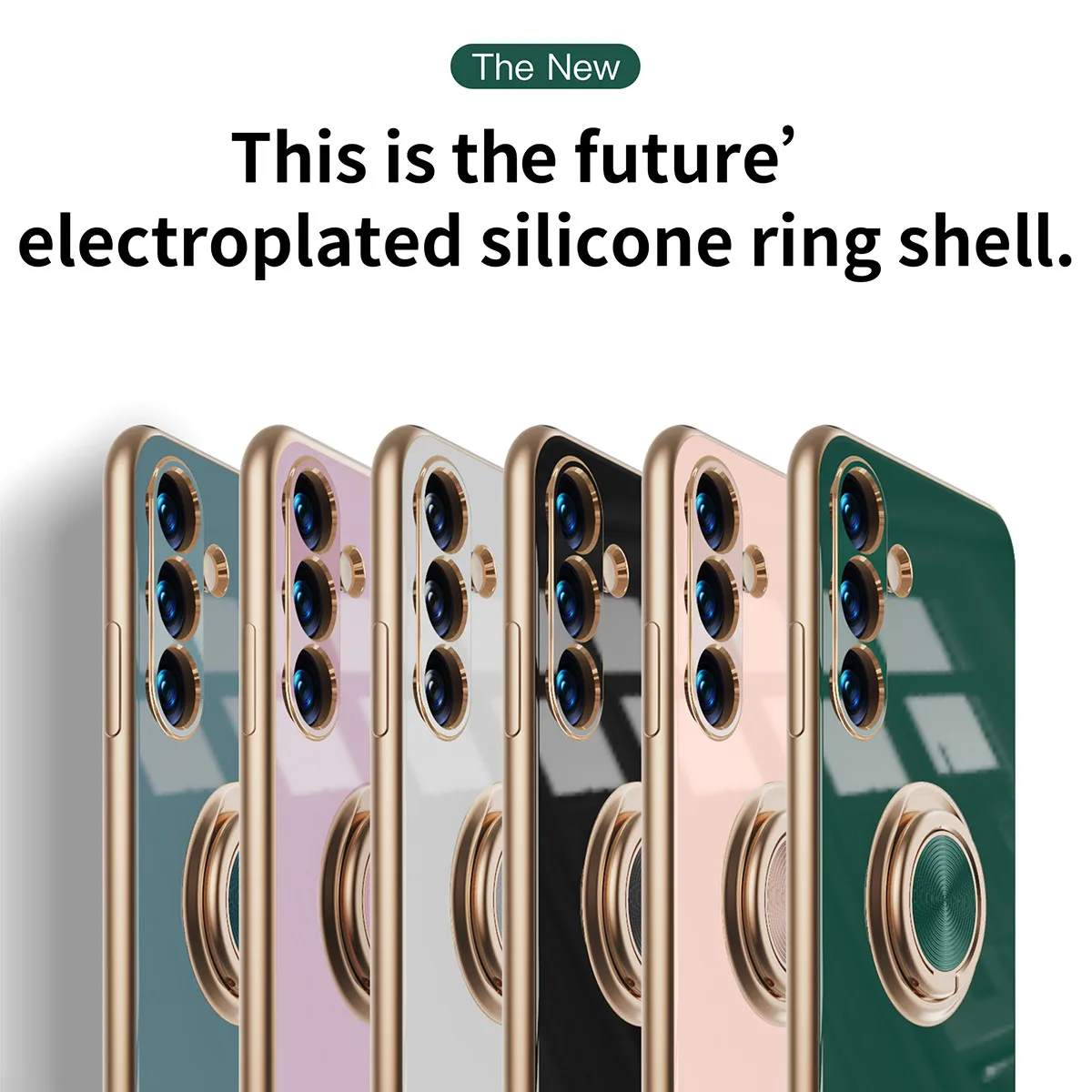 Elegant Plating Ring Holder Phone Case Cover  Coque