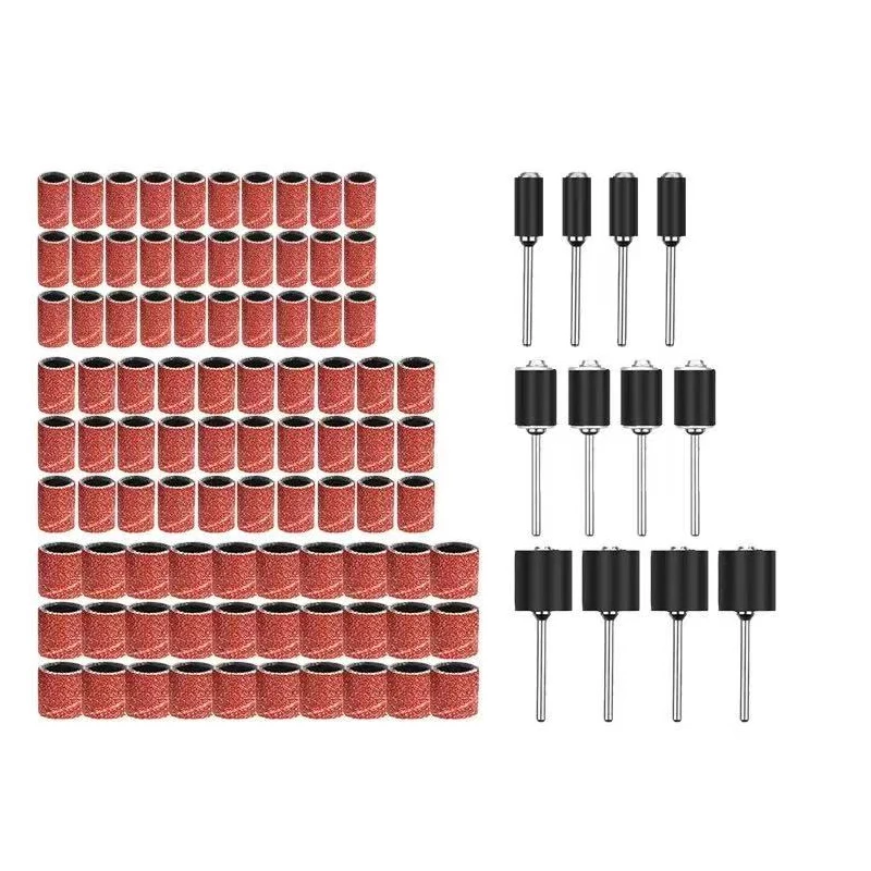 102Pcs Sanding Drum Kit Grit Sanding Band for Dremel Sleeves For Electric Mini Angle Grinder Sanding Mandrels Dremel Accessories