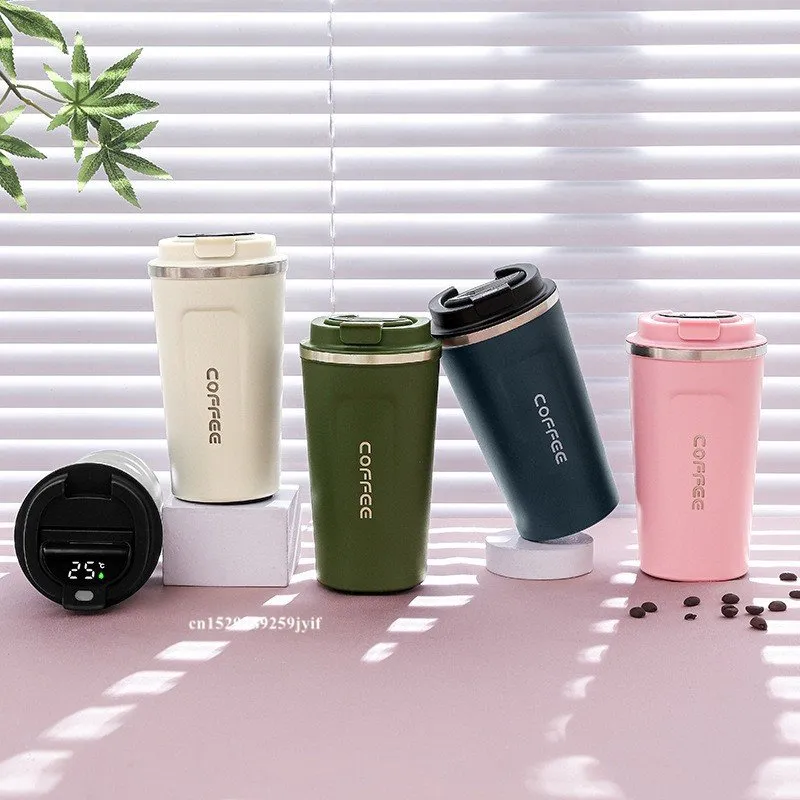 Drink Cup Coffee Mug Thermos Bottle  Smart Thermos Cup Bottle - 380ml  510ml Smart - Aliexpress