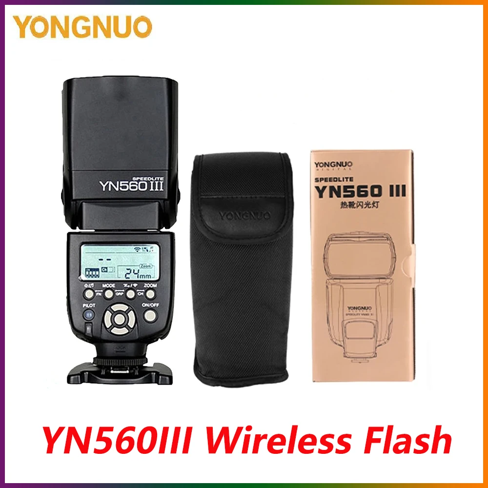 

YONGNUO YN560III YN560 III YN 560 Wireless Speedlite Flash Flashlight For Canon Nikon Olympus Pentax Fuji SLR DSLR Camera