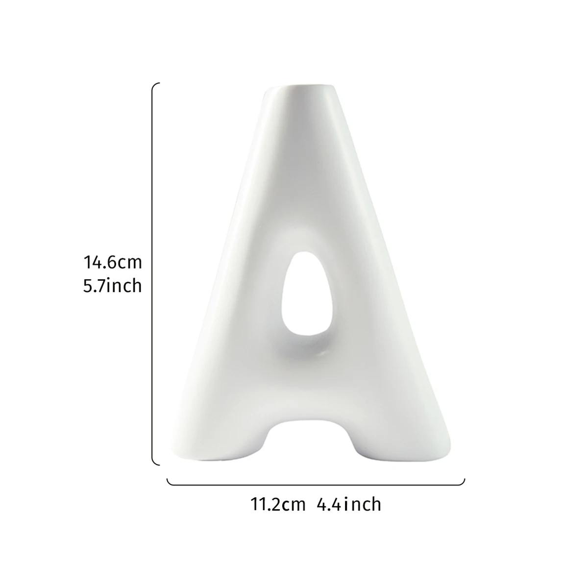 1PC, creative A-shaped decorative vase, simple white and black indoor home desktop decoration handicraft