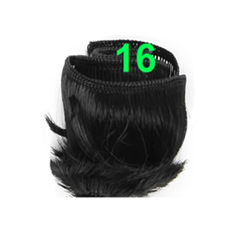 5cm black white brown  color short straight doll hair for 1/3 1/4 BJD doll diy fringe hair 2