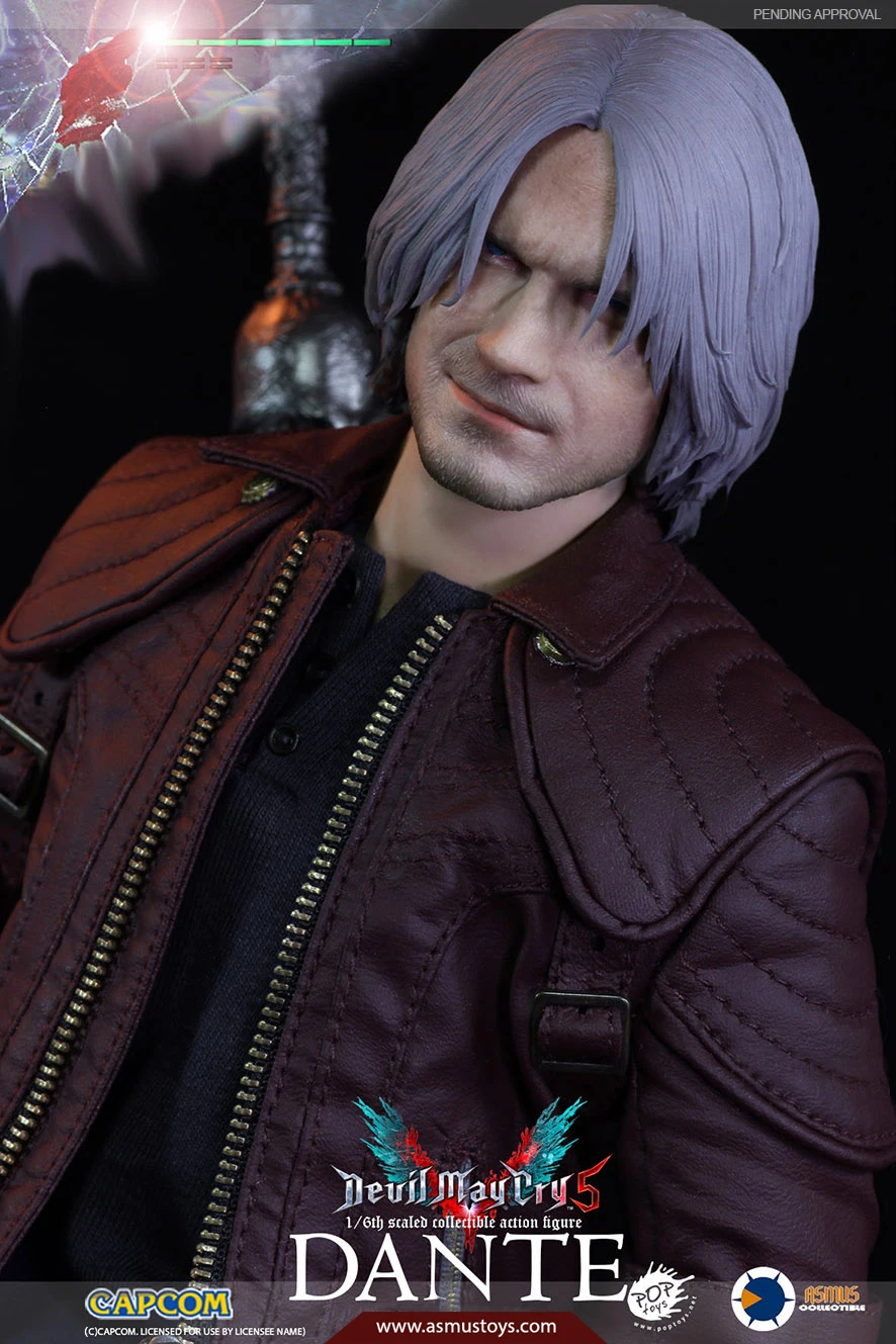 Video Game Devil May Cry 4 Dante Action Figure Leather Coat