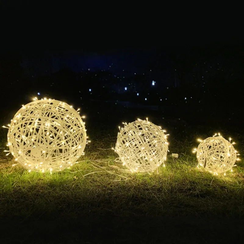 

220V LED Outdoor Decorative Hanging Lamp Christmas Tree Fairy Light String Party Home Wedding Garden Decor Street Garland Winter
