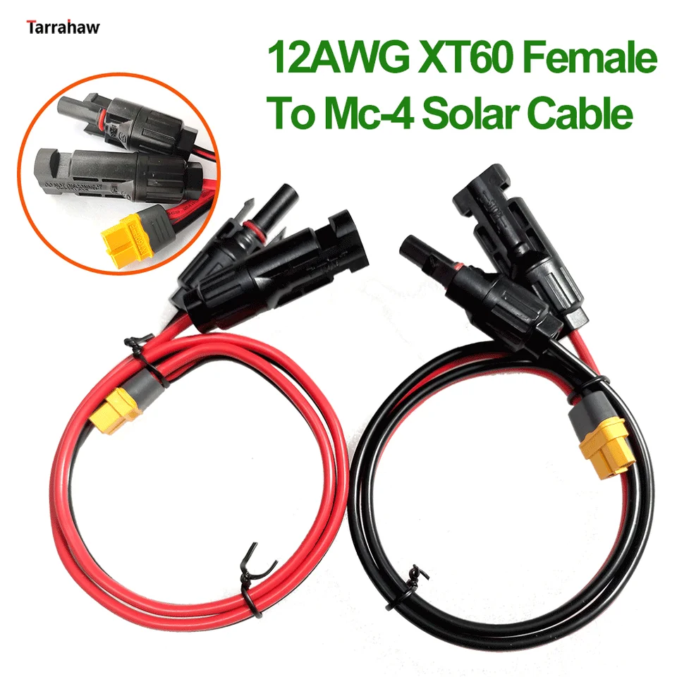 SAE Auf XT60 Kabel 12 AWG, 1,5 M – Mit Polaritätsadapter, Für Solaranlagen & Powerstationen
