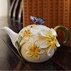 Hand Drawn Butterfly Orchid Ceramic Fruit Tray, Kitchen Storage Box, Sugar Jar, Living Room Dining Table Decoration Accessories 5