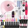 LIMEGIRL Nail UV Gel Polish Set With UV Lamp And Drill Machine Base&Top Coat for Manicure Gel Nail Polish Soak Off Acrylic Kit 1