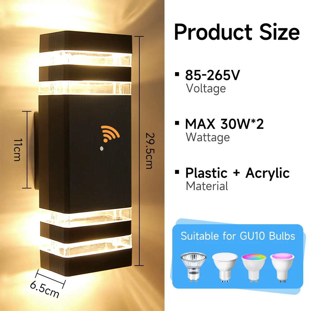 Outdoor wall light design options for garden porch lighting