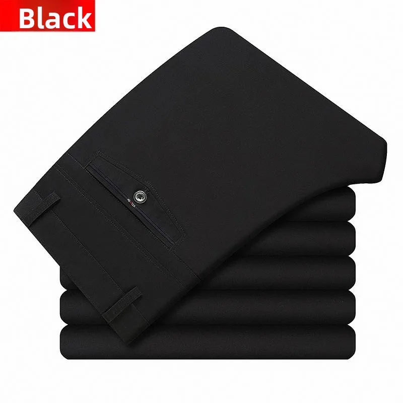 New Casual Pants for Middle-Aged And ly Men Thin Loose Straight Leg West Pants Summer Clothes for Fathers