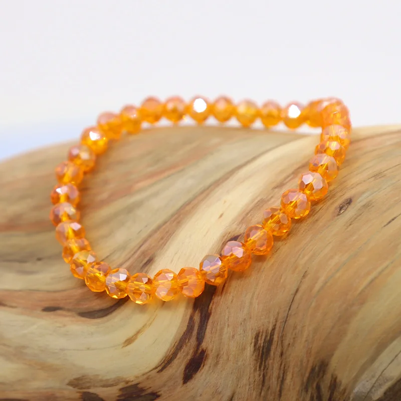 6 Stück klassischer Schmuck, Großhandelsarmband, mehrfarbig, 6 mm, Kristallperlen-Armbänder für Frauen, Paare, Geschenke für beste Freunde – Detail 5