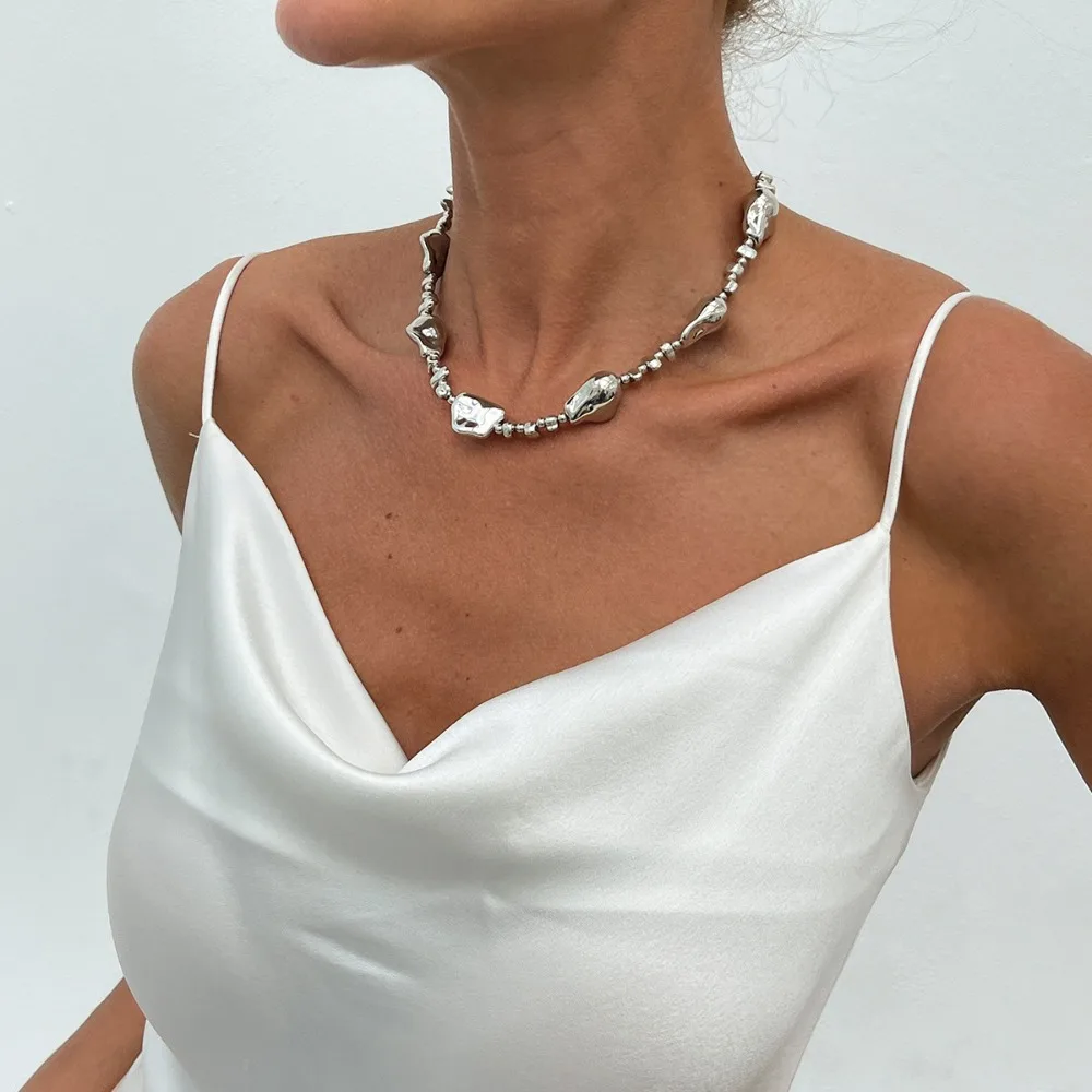 Necklace Elegant Irregular Imitation Pearl Beads for Women Vintage Party Wedding Tassels Choker Fashion Jewelry Accessories Gift