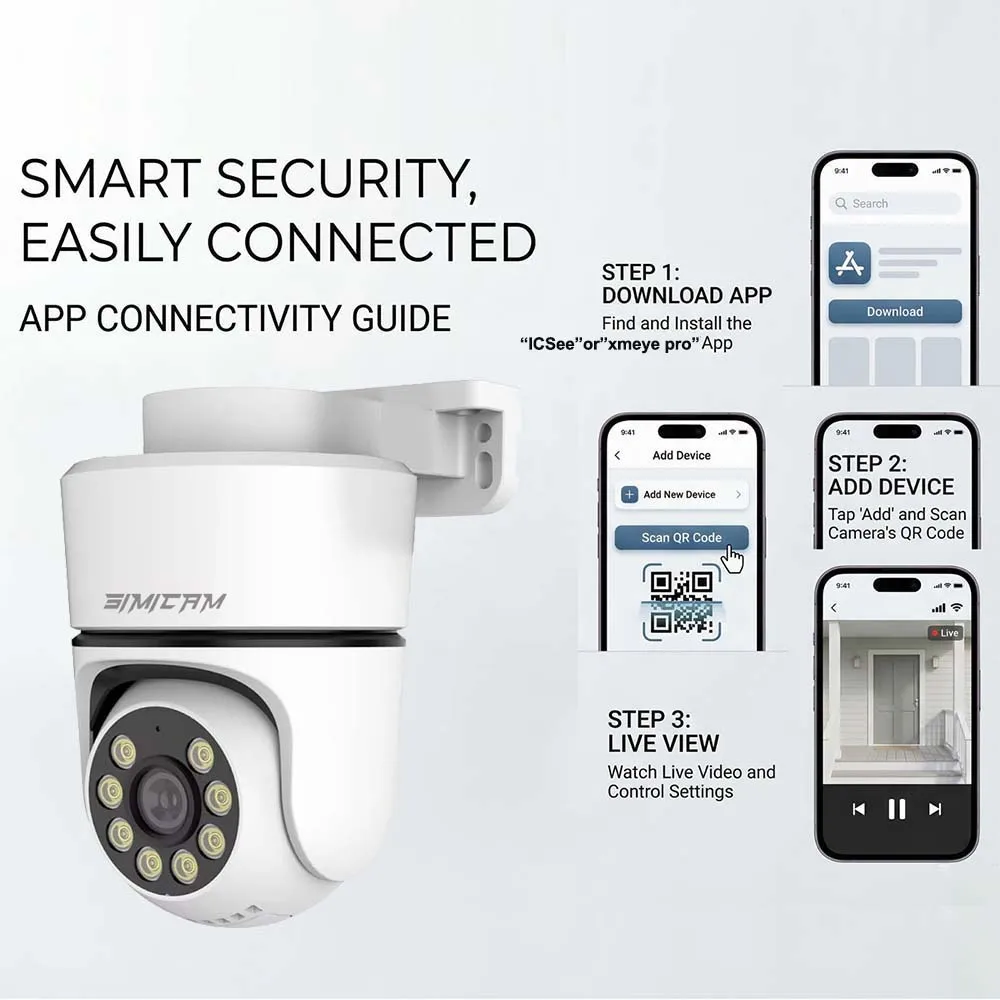 4K/5MP PTZ PoE IP Security Camera CCTV Surveillance Camera Outdoor Onvif Color Night Vision Motion Detection 2-way Talk SD Slot 6