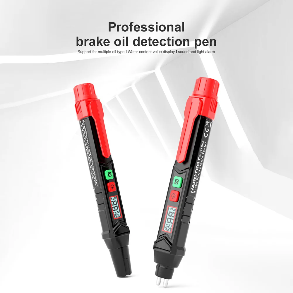 Brake Fluid Tester Sound Light Alarm Digital Car Brake Fluid Oil Tester For DOT3/DOT4/DOT5.1 Accurate Oil Quality Check Pen 3