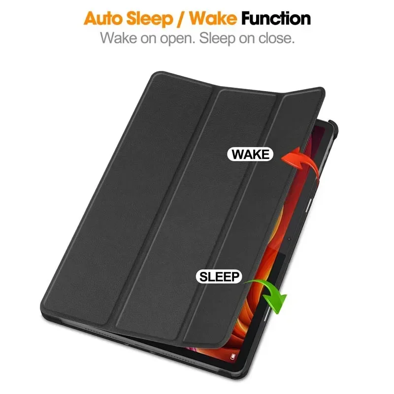 For Lenovo Tab K11 Plus 11.45 inch Tri-Folding Stand Magnetic Smart Cover for Lenovo K11 Plus TB230XC TB352FU Case