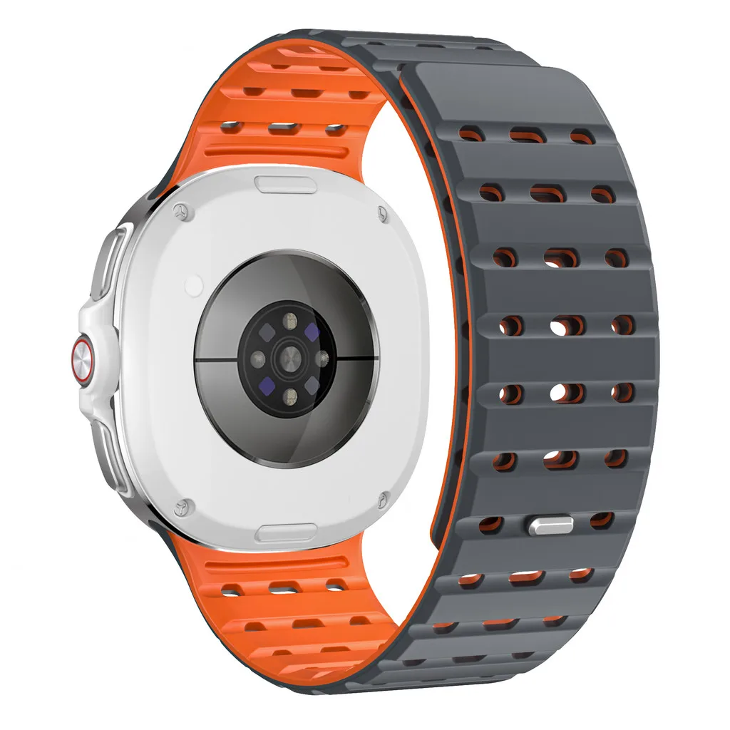 Magnetic Silicone Sport Loop Strap with Curved End and No Gaps