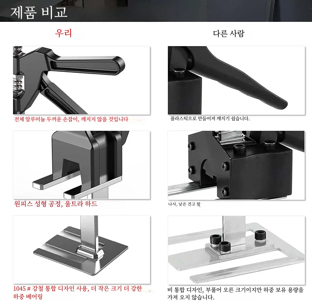 노동력 절약 팔 핸드 리프팅 잭 도구, 보관 가방 포함, 가구 리프터 노력 엘리베이터, 높이 조절기, 미끄럼 방지 엘리베이터
