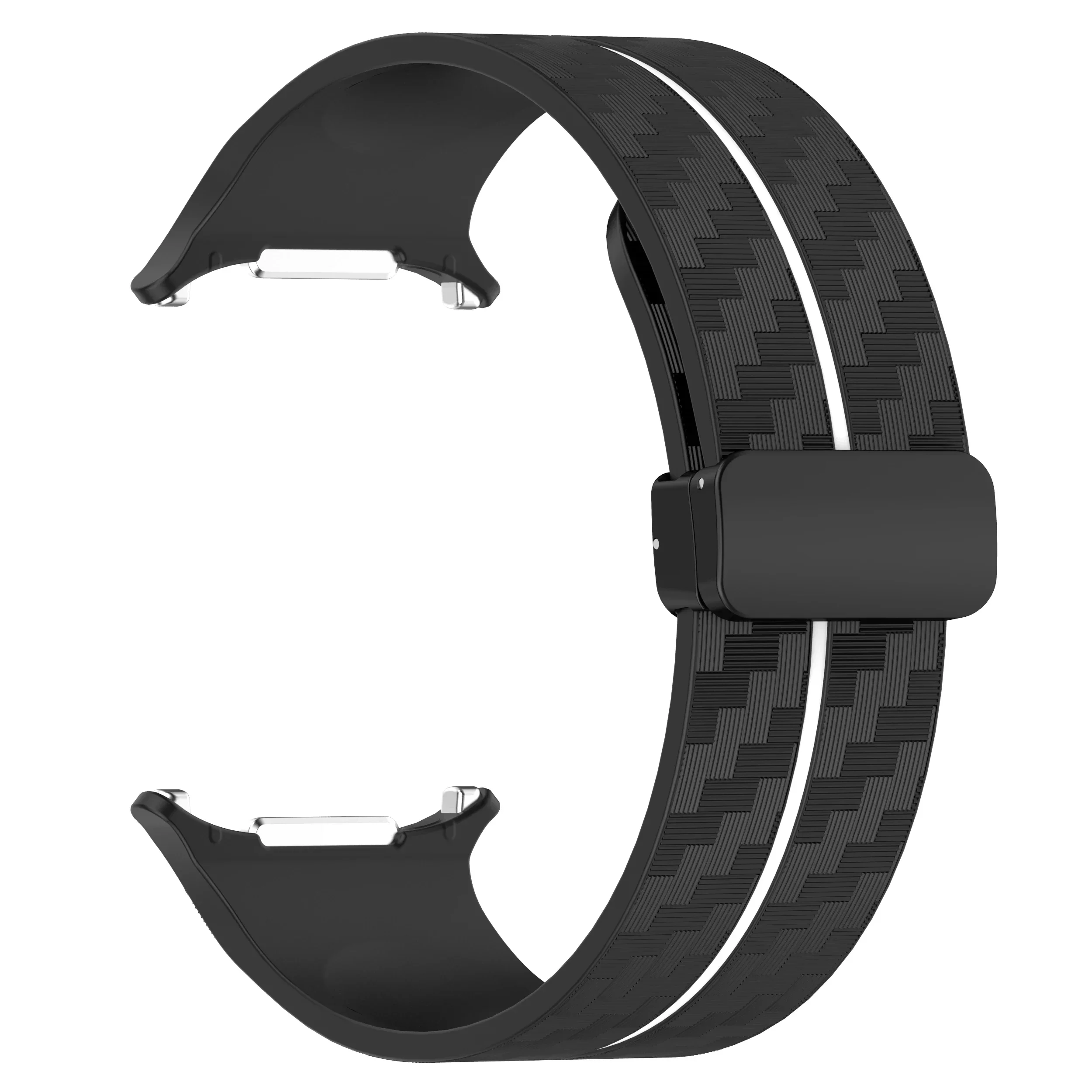 Silicone Sport Strap with Magnetic Folding Clasp - Premium Replacement Bracelet