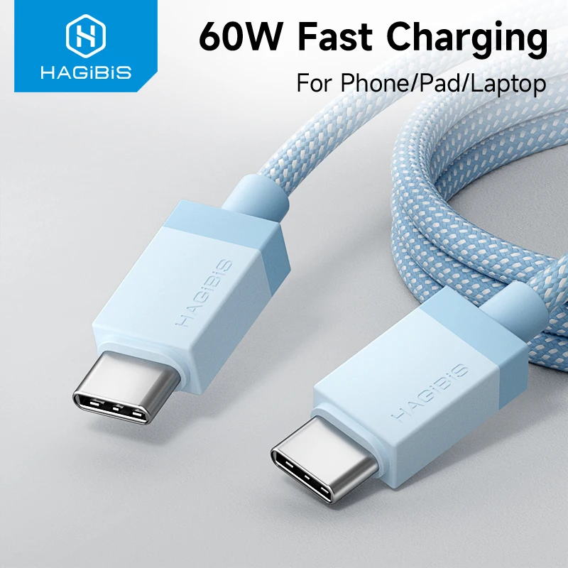 Hagibis USB C Cable 60W C to C Charger Cable Type-c Fast Charging