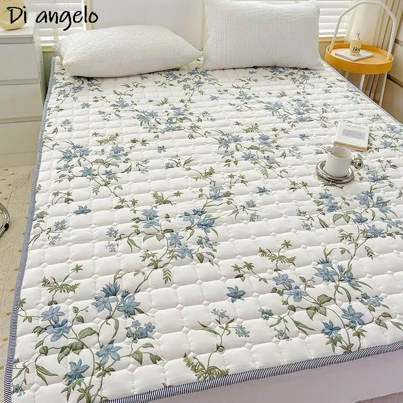 

Printing Thickened Quilting Quilted Mattress Covers Protector Pad Sanding Protective Cover Elastic Mattress Protective Cover #/