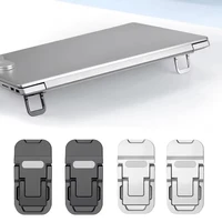 Support d'ordinateur portable pliable mini 2 pièces, rehausseur de clavier portable avec 2 angles réglables, support invisible auto-adhésif pour ordinateur portable 1