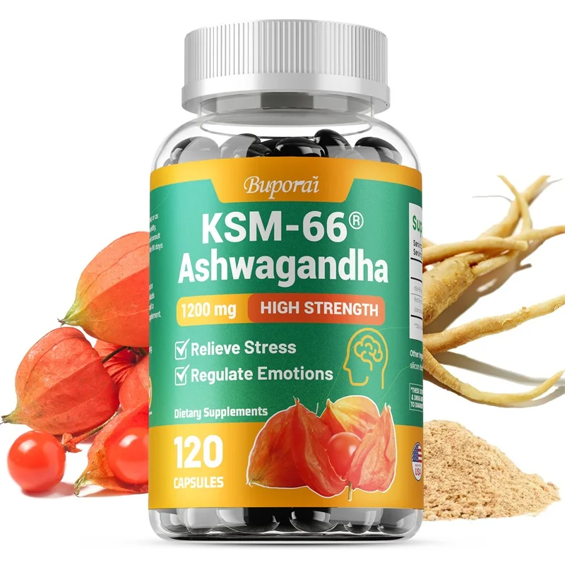 KSM-66 Ashwagandha Supplement-Relieve Stress, Improve Sleep, Support Brain Health, Muscle and Strength, Boost Immunity