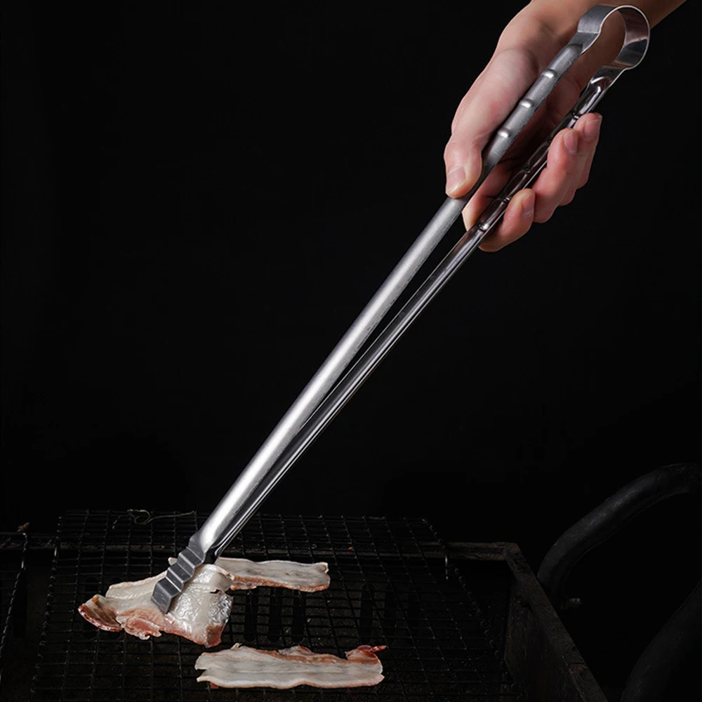 Set Di 3 Pinze Per Barbecue In Acciaio Inox, Lunghe 40 Cm - Manici Antiscivolo Per Girare Bistecche E Salsicce Alla Griglia - 7