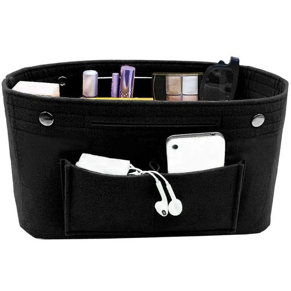 Women's Felt Handbag Insert and Travel Organizer Pouch