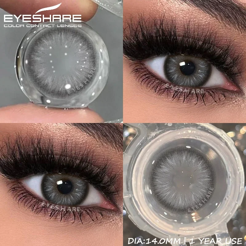 D'ORELLA 1 Paar farbige Kontaktlinsen für Augen, blaue Kontaktlinsen, hochwertige natürliche graue Kontaktlinsen, braun, Jahreskontakt – Detail 16