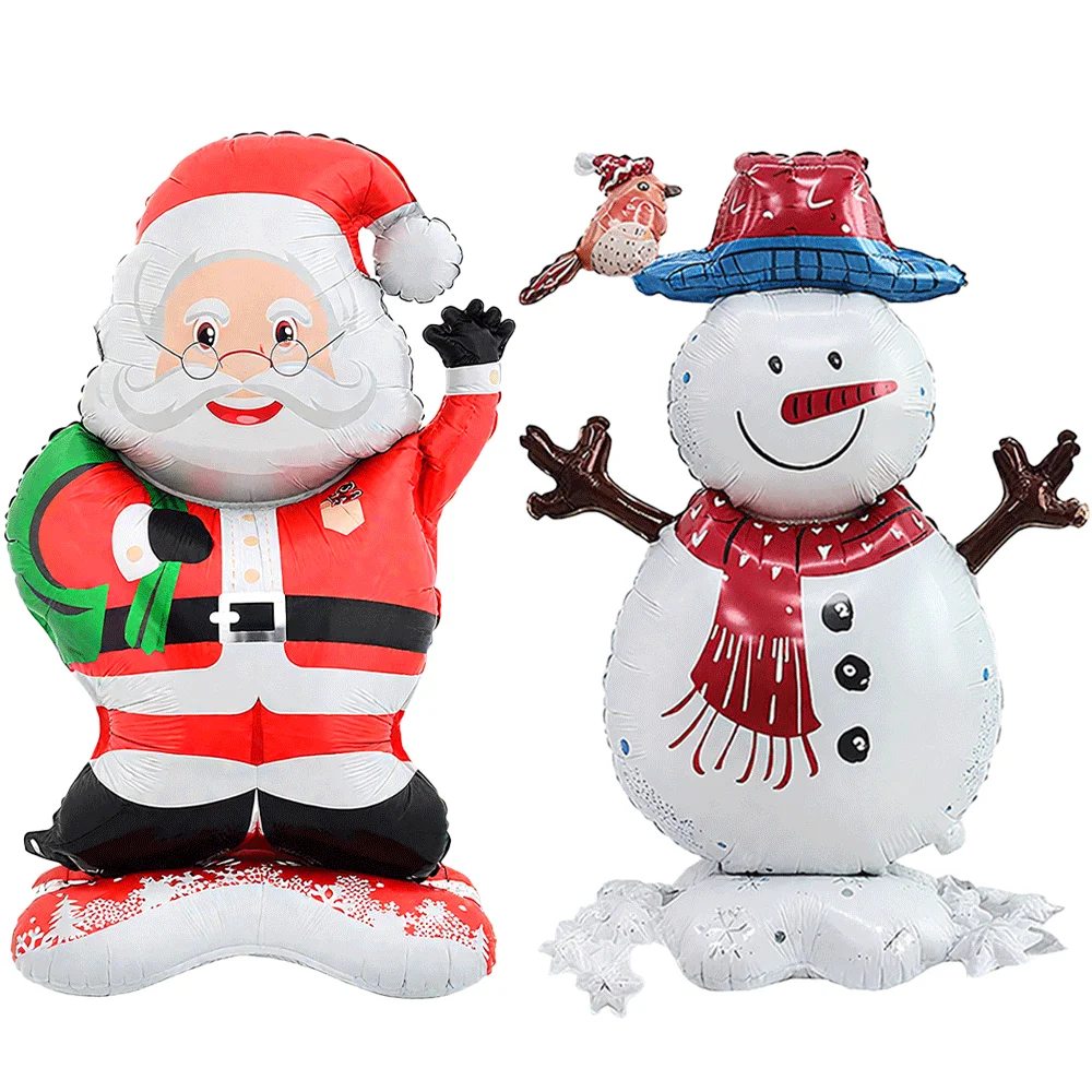 Weihnachten Folienballon Große Größe Selbststehender Weihnachtsmann Schneemann Ballon Weihnachtsfeier Dekoration Neujahr Navidad Supplies – Detail 5