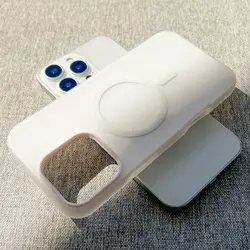 Luxury Candy Magsafe Wireless Charging Matte Phone Case with Magnetic Bumper for iPhone 15 Plus (White)