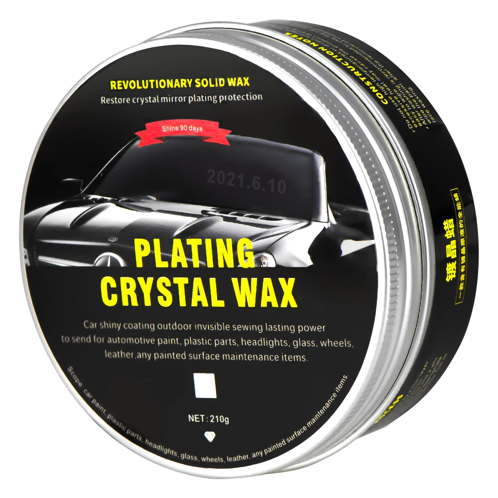

200g Car Wax Crystal Plating Set Hard Glossy Car Wax Paint Care Coating Tiny Scratch Repair Maintenance with Sponge and Towel