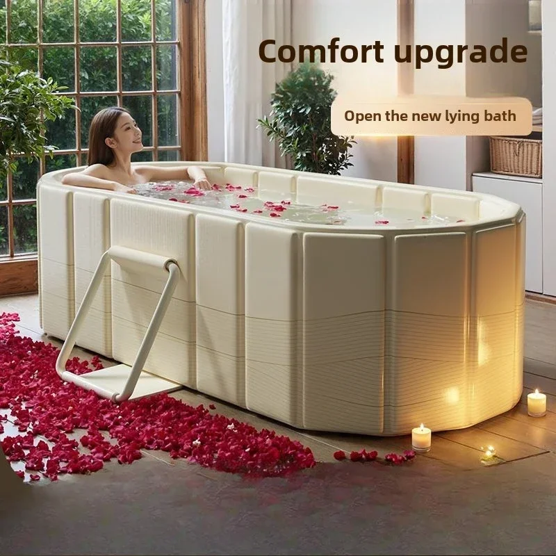 Folding Bathtub Household Adult Full Body Bath Bucket Children Bath Bucket Adult Couple Double Bidet Folding Bathtub