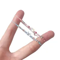 2/1pcs Cartoon Cats Woven Bracelet Transparent Resin Beads Bracelet Girl Heart Accessories Gifts for Couple Valentine's Day - Image 5
