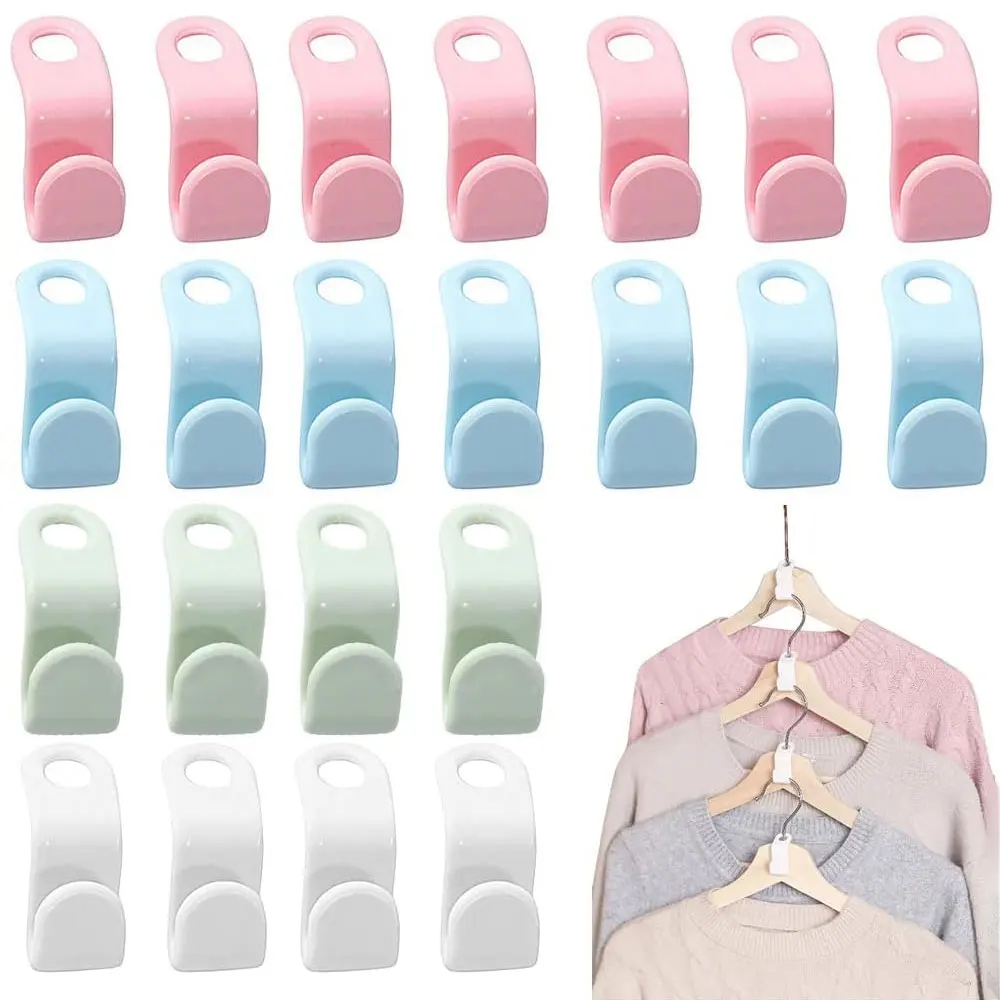 Clothes Hanger Connector Hooks 10Pcs for Organizer Closet Magic Heavy Duty Cascading Connection Space Saving Extenders Clips