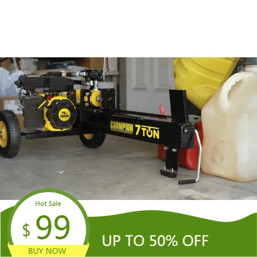 champion power equipment 7-ton compact horizontal gas log splitter with auto return