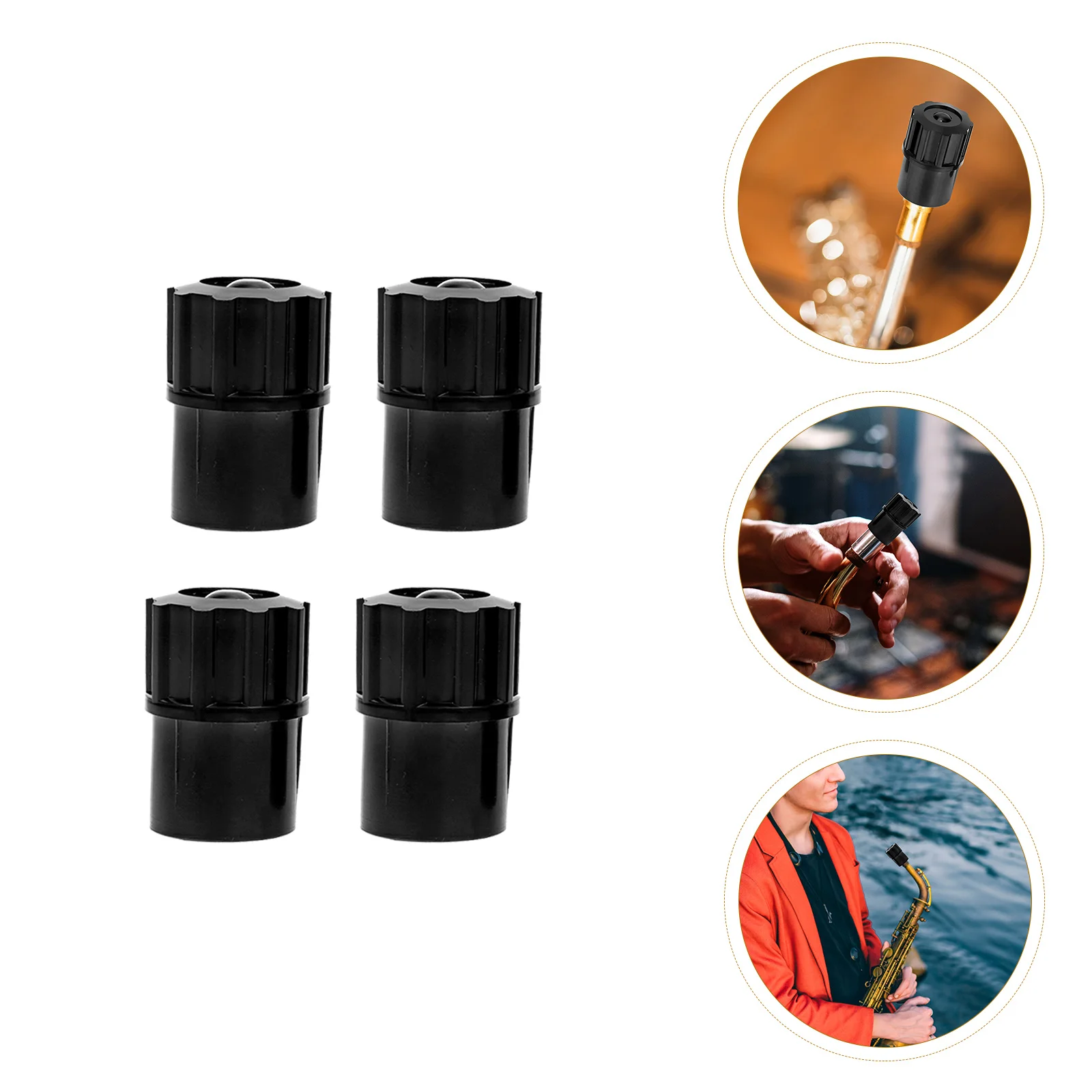 

4 Pcs Saxophone Plug Alto End Accessories Musical Instrument Accessory Supply Plastic Professional Practical