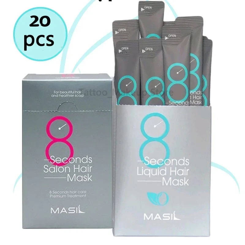 

20 pcs/box Hair Restoration Premium Treatments Keratin Repairing Supple Hydration Hair Care Mask 8 Seconds Salon Hair Mask