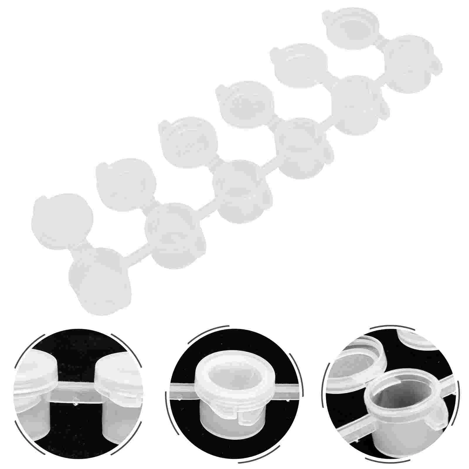 

40 Pcs One-piece Paint Box Painting Pots PE Storage Case Plaster Pod Strips Pigments Container With Lids