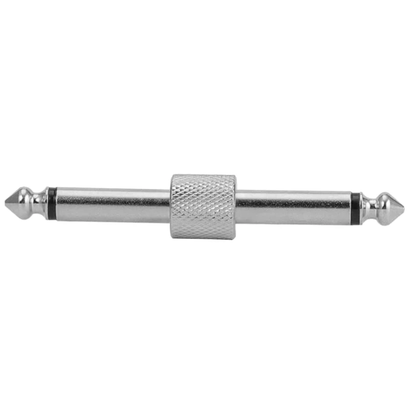 Triple Set Pedalboard Straight Connector Adapters - 1/4 Inch Male to Male Coupler Plugs
