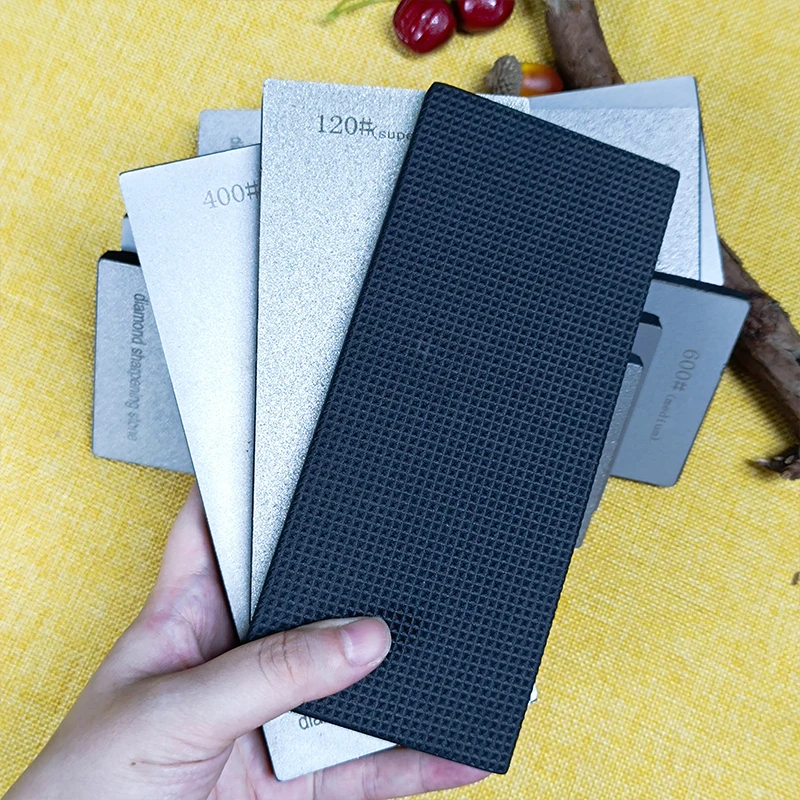 전문가용 다이아몬드 연마석 180-2000 그릿 하드 논슬립 베이스 나이프 샤프너 연삭 웨트스톤