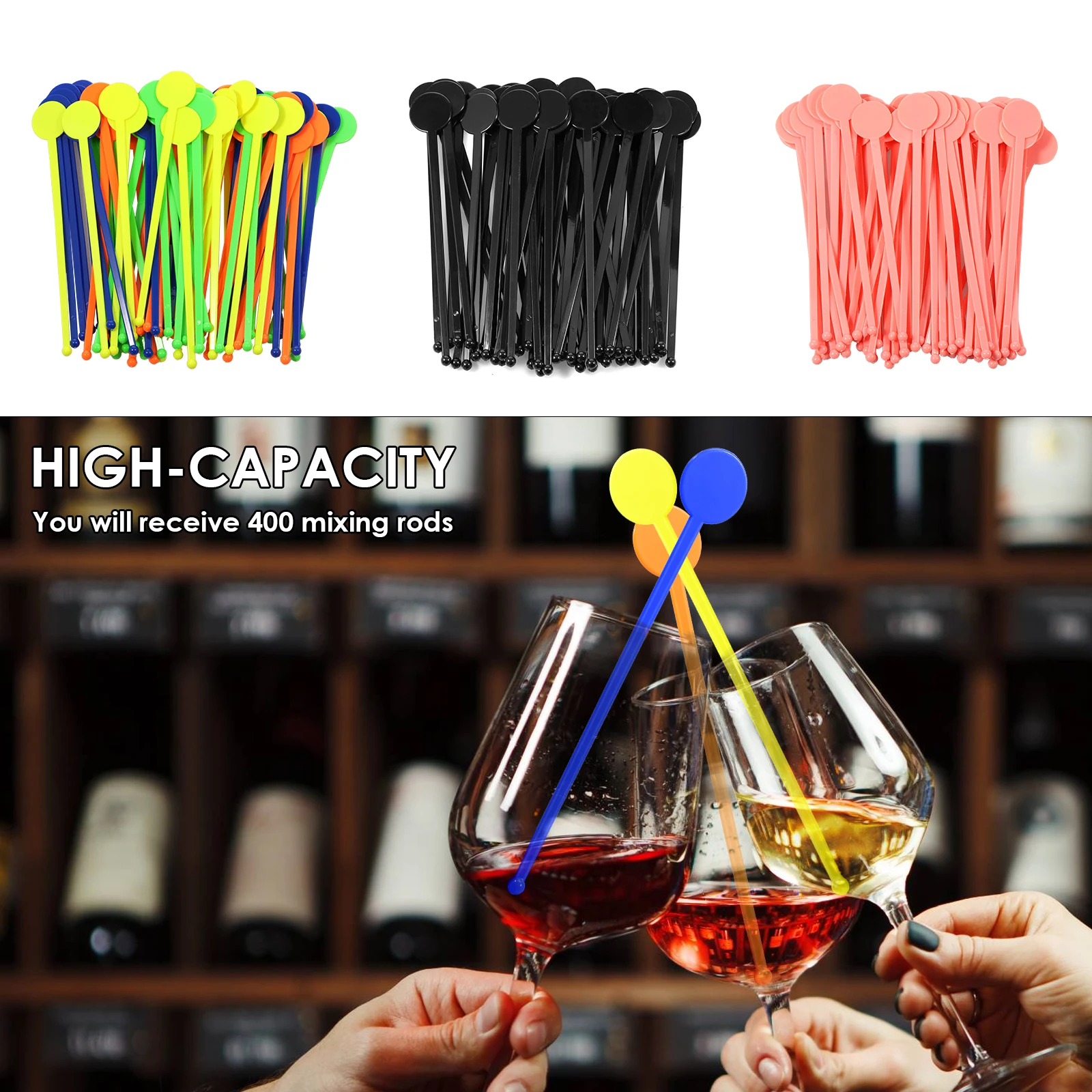 Description Picture 2 of item400Pcs Cocktail Stirrers Bartender Mixing Stick Spoon Coffee Stirrer Barman Kit Accessories Whisky Shaker Bar Kitchen Tools