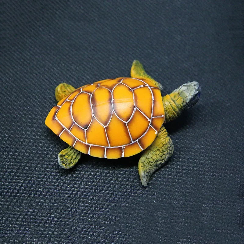Stylish Aquarium Ornament Polyresin Turtle Tortoise Artificial Fish Tank Turtle Decoration Supply 1pcs