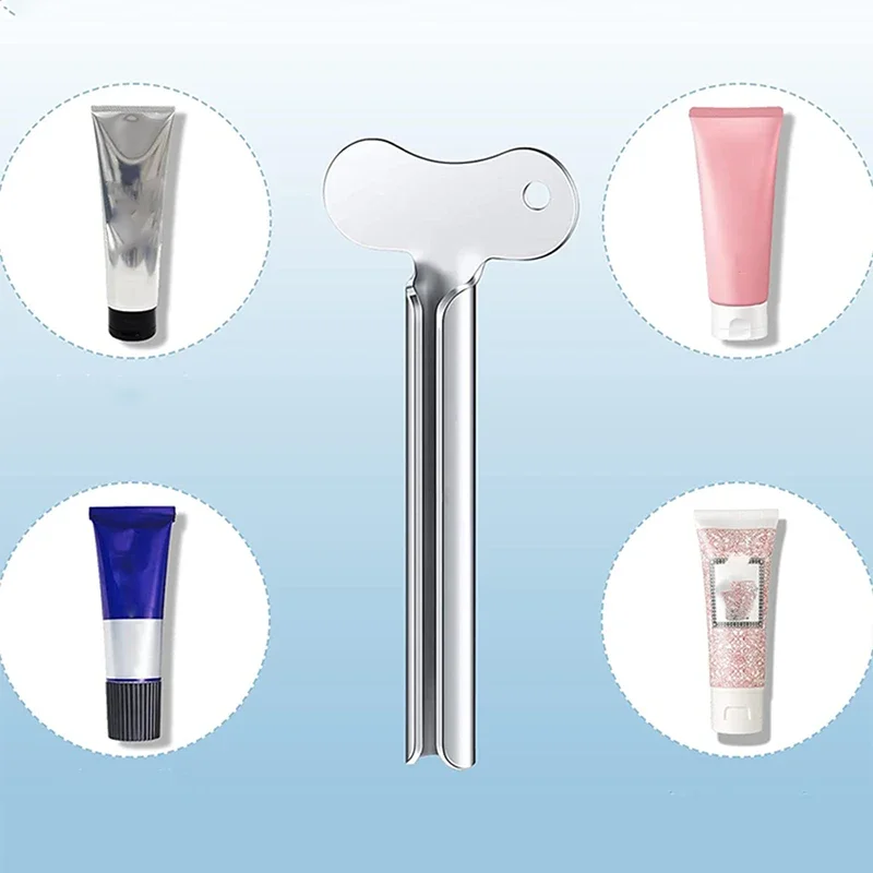 6/1Pcs Stainless Steel Toothpaste Squeezer Metal Tube Rolling Press Bathroom Facial Cleanser Cosmetic Paint Squeeze Dispenser