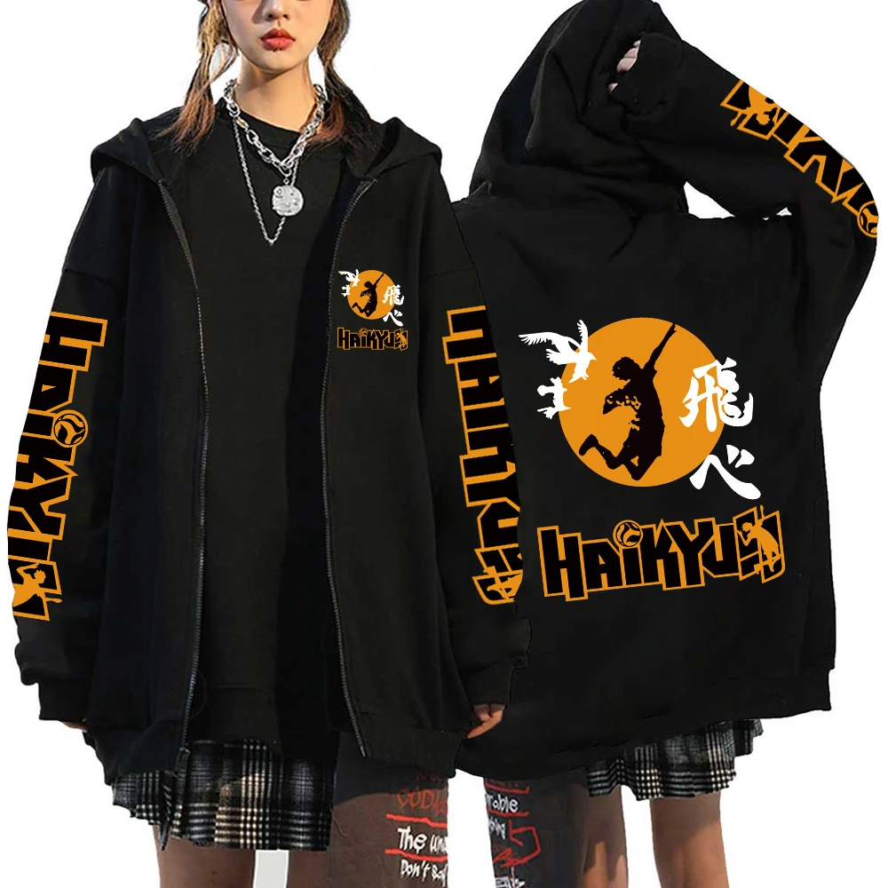 Hot Anime Haikyuu Shoyo Hinata And Tobio Kageyama Printed Hooded