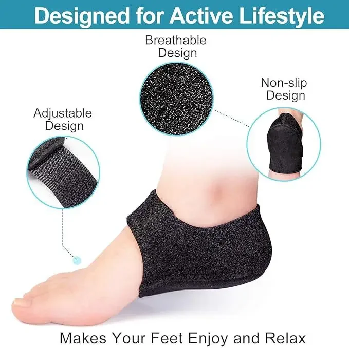 Plantar Fasciitis Silicone Heel Protector for Spurs Shock Absorption Shoes Pads U Cup Half-yard Socks Sleeve Pain Relief Insoles heel protector heel protector pads