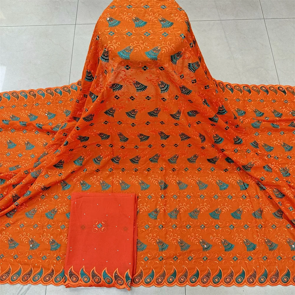 African Cotton Lace Fabric 2024 High Quality Swiss Voile Lace Fabric With Stones Nigeria Lace Fabrics For Wedding Dress Sew yc