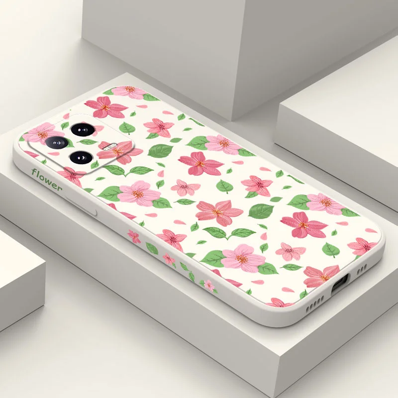 Custodia Per Telefono Con Design Safflower Per Xiaomi Mi 13 13T 12 12X 12T 12S 11 11T Ultra 10 10T 9 9T 9Se 8 Pro Lite Cover In Silicone Liquido