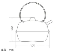 Kit d'ustensiles de cuisine de Camping, Pot de Barbecue de pique-nique de randonnée, vaisselle d'extérieur Portable, bouilloire, ensemble de casseroles, bol, équipement de Camping 5